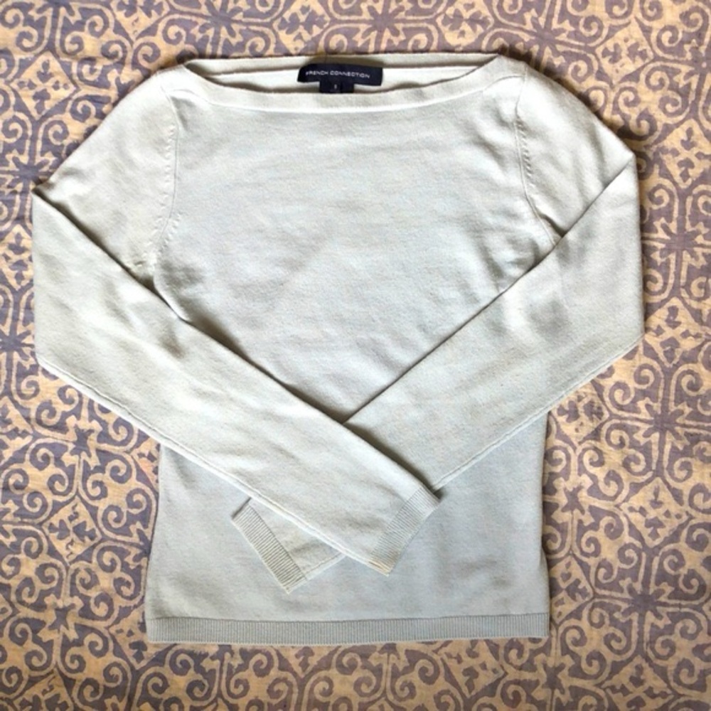 3 For 25 French Connection Baby Blue Boatneck Sweater